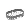 Allied Brass Oval Soap Basket In Matte Gray