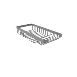 Allied Brass Rectangular Combination Shower Basket In Matte Gray