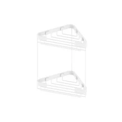 Allied Brass 1.7-in H Screw Mount Solid Brass Matte White Hanging Shower Caddy