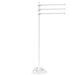 Allied Brass Matte White Freestanding Towel Rack