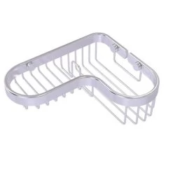 Allied Brass 1.9-in H Screw Mount Solid Brass Satin Chrome Hanging Shower Caddy