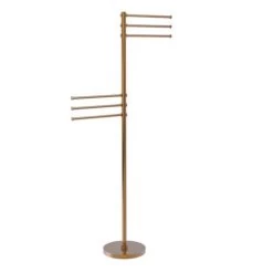 Allied Brass Brushed Bronze Freestanding Towel Rack