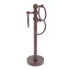 Allied Brass Vanity Top 3 Towel Ring Guest Towel Holder With Groovy Accents In Antique Copper