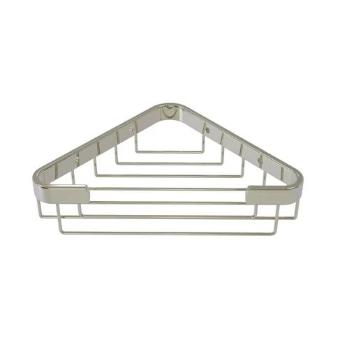 Allied Brass Toiletry Corner Shower Basket In Polished Nickel