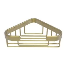 Allied Brass Corner Soap Basket In Satin Brass