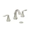 Moen Eva Brushed Nickel 2-handle Widespread WaterSense Bathroom Sink Faucet