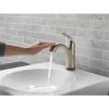 Delta Lahara Touch2Oxt Stainless 1-handle Single Hole/4-in Centerset WaterSense Bathroom Sink Faucet With Drain