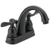Delta Windemere Oil Rubbed Bronze 2-Handle 4-in Centerset WaterSense Bathroom Sink Faucet With Drain