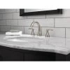 Delta Dulcet Brushed Nickel 2-handle Widespread WaterSense Bathroom Sink Faucet With Drain