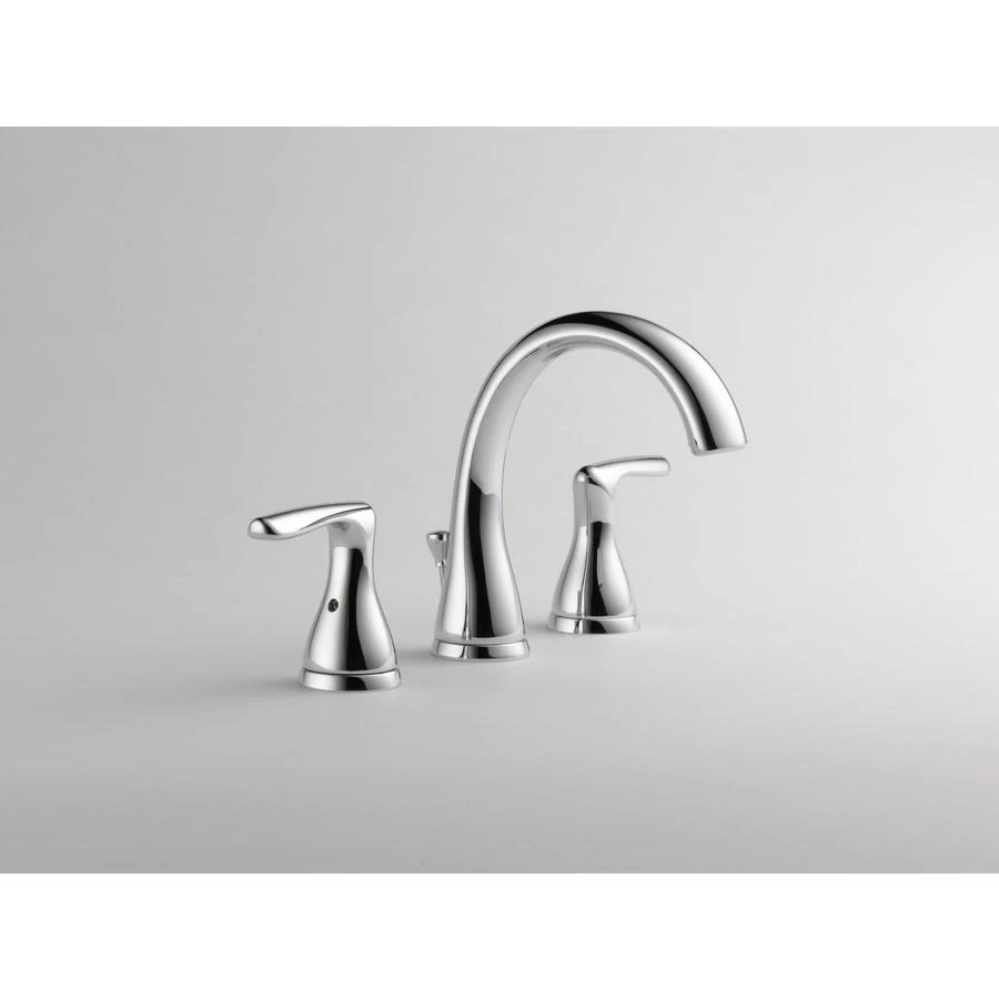 Delta Dulcet Brushed Nickel 2-handle Widespread WaterSense Bathroom Sink Faucet With Drain - Image 6