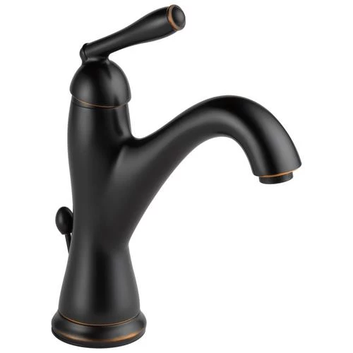 Delta Burke Oil Rubbed Bronze 1-handle Single Hole WaterSense Bathroom Sink Faucet With Drain - Image 7