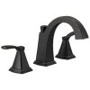Delta Flynn Oil Rubbed Bronze 2-Handle Widespread WaterSense Bathroom Sink Faucet With Drain