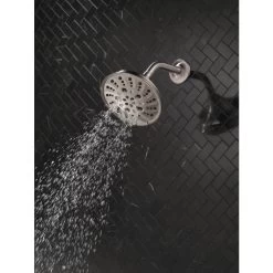 Delta Universal Showering Components Brushed Nickel 5-Spray Shower Head 1.75-GPM (6.6-LPM)