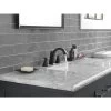 Delta Flynn Matte Black 2-handle Widespread WaterSense Bathroom Sink Faucet With Drain