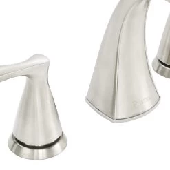 Pfister Masey Brushed Nickel 2-handle Widespread WaterSense Bathroom Sink Faucet With Drain