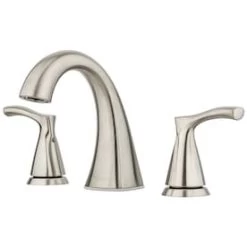 New Lower Price; Pfister Masey Brushed Nickel 2-Handle Widespread WaterSense Bathroom Sink Faucet With Drain
