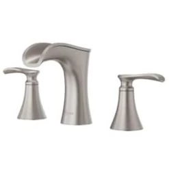 Pfister Jaida Spot Defense Brushed Nickel 2-Handle Widespread WaterSense Bathroom Sink Faucet With Drain