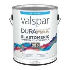 Valspar Duramax Flat Masonry And Stucco Elastomeric Tintable White Exterior Tintable Paint (Actual Net Contents: 126-fl Oz)