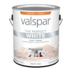 Valspar Semi-Gloss Perfect White Exterior Paint (Actual Net Contents: 128-fl Oz)