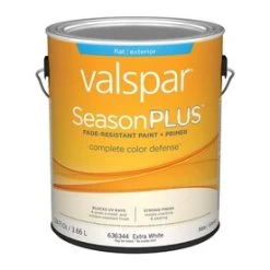 Valspar SeasonPlus Extra White Flat Exterior Tintable Paint (Actual Net Contents: 124-fl Oz)
