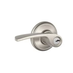 Schlage F51 Merano Merano Satin Nickel Reversible Keyed Entry Door Handle