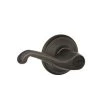 Schlage F51 Flair Flair Aged Bronze Reversible Keyed Entry Door Handle