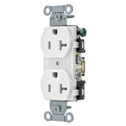 Hubbell White 20-Amp Duplex Residential/Commercial (10-Pack) Outlet