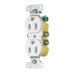 Hubbell White 15-Amp Duplex Tamper Resistant Residential (10-Pack) Outlet