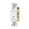 Hubbell X-Clamp White 15-Amp Decorator Tamper Resistant Residential (10-Pack) Outlet