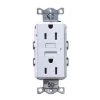 Hubbell White 15-Amp Decorator GFCI Residential/Commercial Outlet