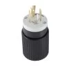 Hubbell 30-Amp-Volt Black/White 4-Wire Grounding Plug