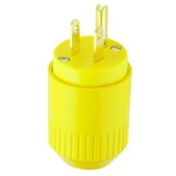 Hubbell 15-Amp-Volt Yellow 3-Wire Grounding Plug
