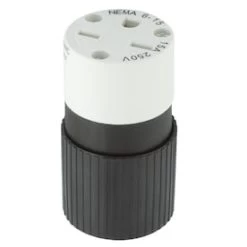 Hubbell 15-Amp-Volt Black/White 3-Wire Grounding Connector
