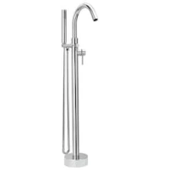 Valspar Keeney Delphi Polished Chrome 1-Handle Residential Freestanding Bathtub Faucet With Hand Shower