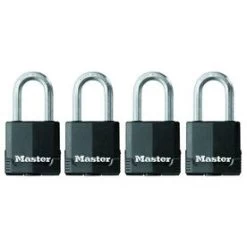 Master Lock 4-Pack 1.875-in Steel Keyed Padlock