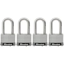Master Lock 4-Pack 1.785-in Steel Keyed Padlock