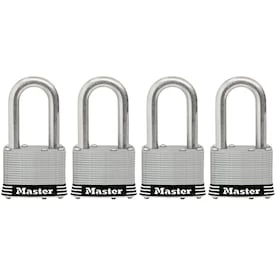 Master Lock 4-Pack 1.785-in Steel Keyed Padlock