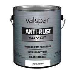 Valspar Gloss Anti-Rust Armor White Enamel Interior/Exterior Paint (Actual Net Contents: 128-fl Oz)