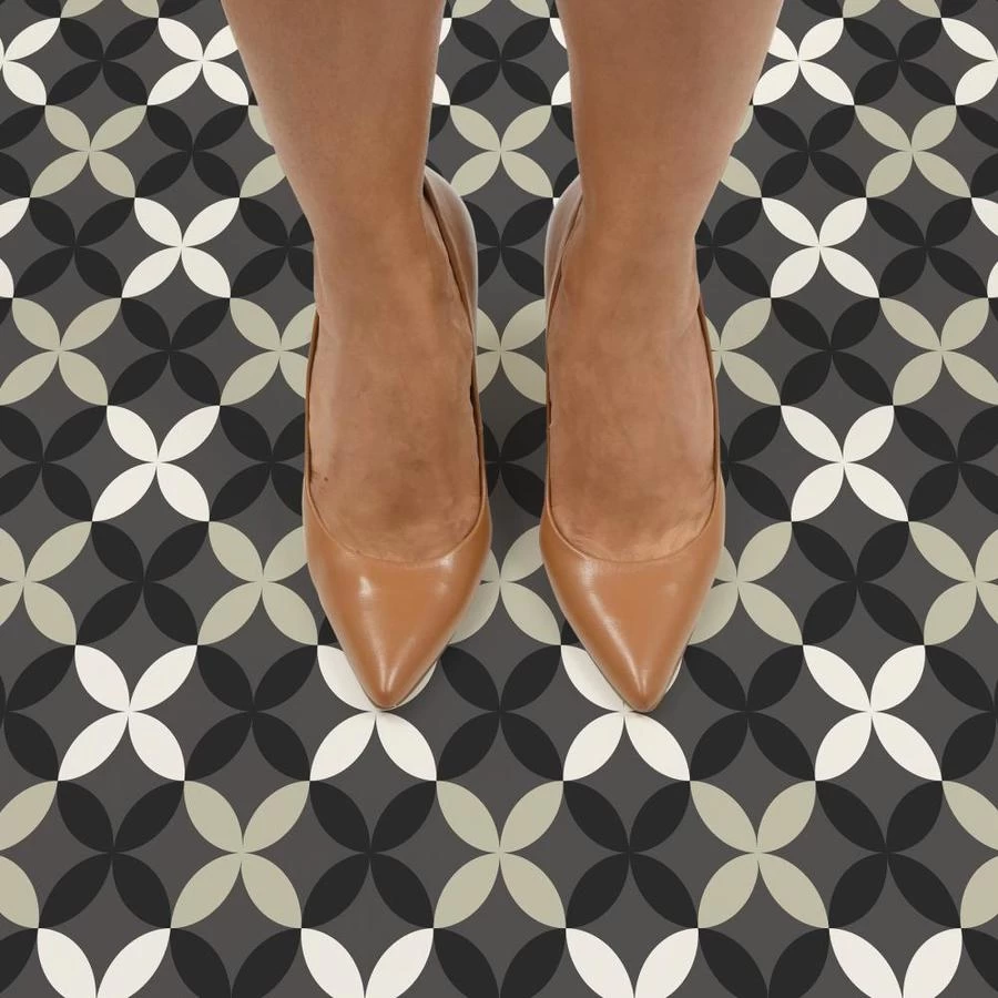 FloorPops 20-Piece 12-in X 12-in Neutral Peel And Stick Vinyl Tile - Image 3