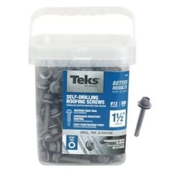 Teks #12 X 1-1/2-in Zinc-Plated Zinc-Plated Self-Drilling Roofing Screws (300-Count)