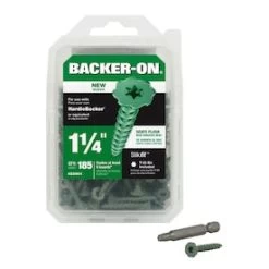 Backer-On #9 X 1-1/4-in Zinc-Plated Star-Drive Interior Cement Board Screws (185-Count)