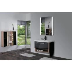 Lighted IMPRESSIONS Sperry 28-in X 27.625-in Rectangle Surface Mirrored Medicine Cabinet With Outlet And Lights