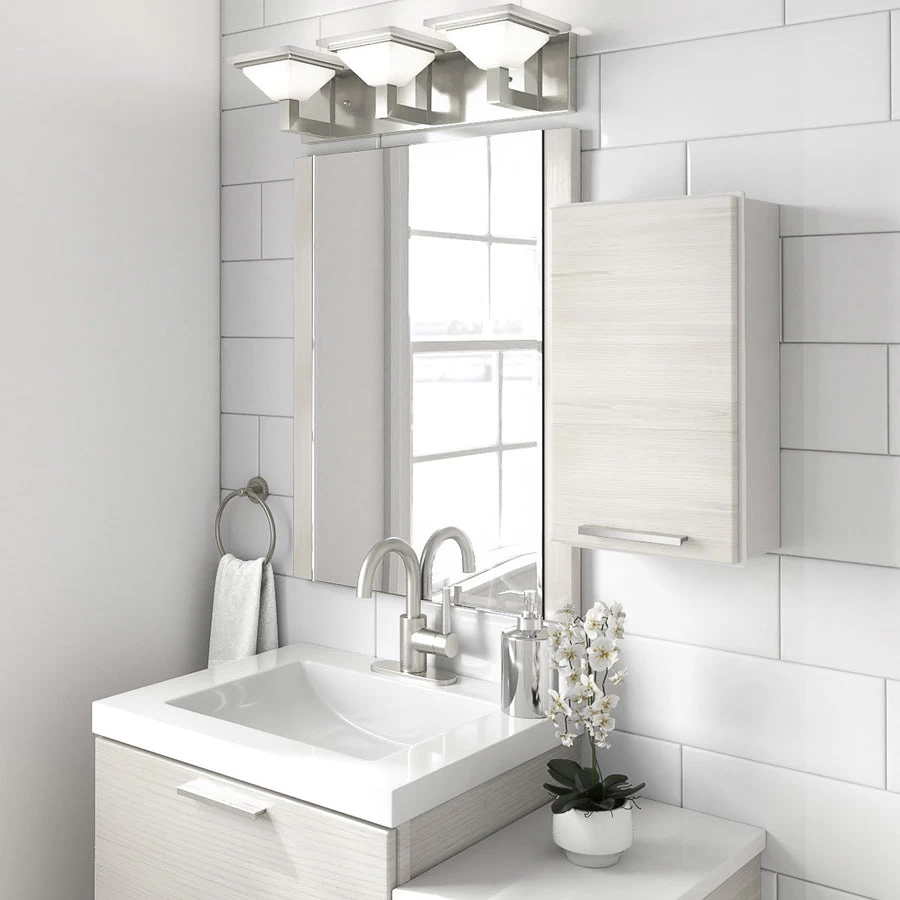 Style Selections Acadia 12-in W X 20-in H X 6.93-in D White Bathroom Wall Cabinet