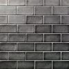 Divine Gunmetal 3 In. X 6 In. Polished Ceramic Subway Tile (32 Pieces, 4 Sq. Ft. / Case)