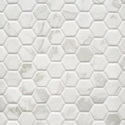 Marble Art 1.5 In. Hexagon Ceramic Mosaic