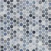 Multi Gray Polished Porcelain Penny Mosaic
