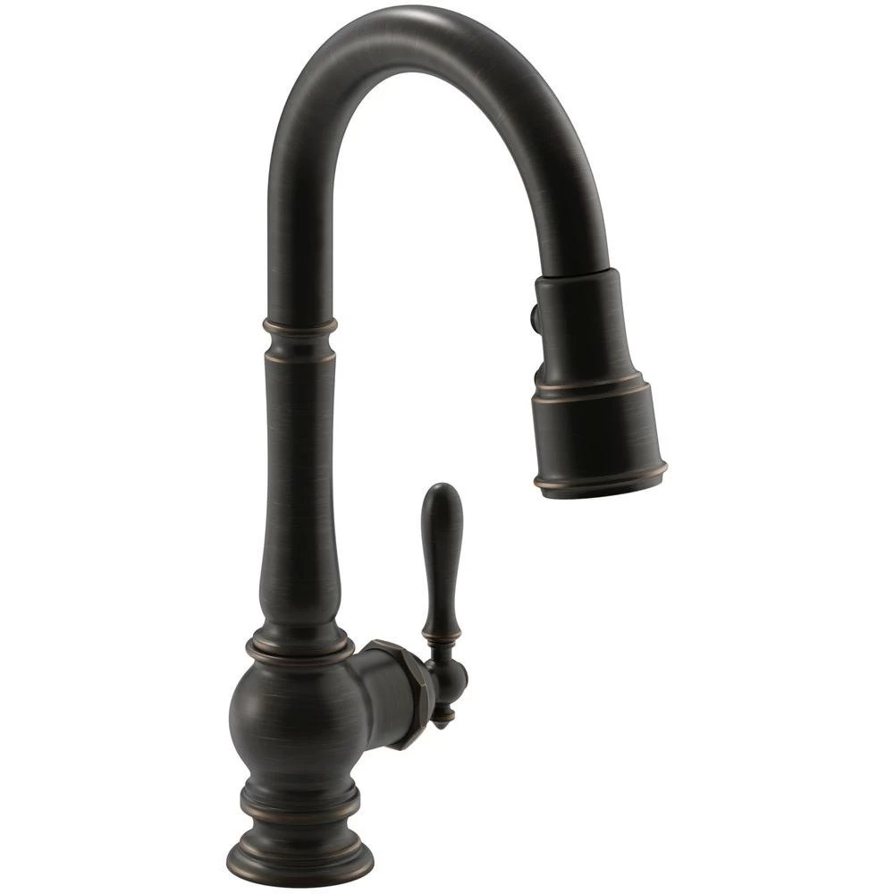 Artifacts Single-Handle Pull-Down Sprayer Kitchen Faucet In Vibrant Stainless - Image 2