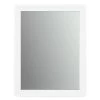 28 In. W X 36 In. H (M1) Framed Rectangular Standard Glass Bathroom Vanity Mirror In Matte White