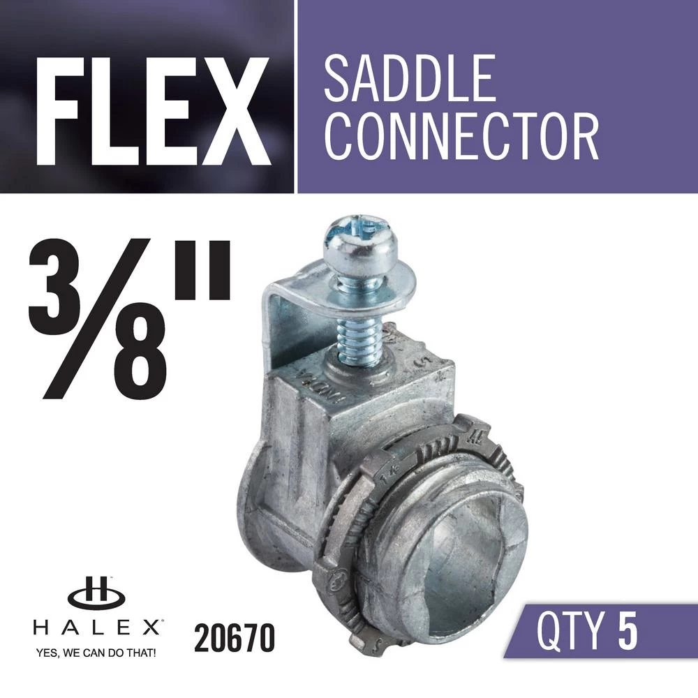 3/8 In. Flexible Metal Conduit (FMC) Saddle Connectors (5-Pack) - Image 4