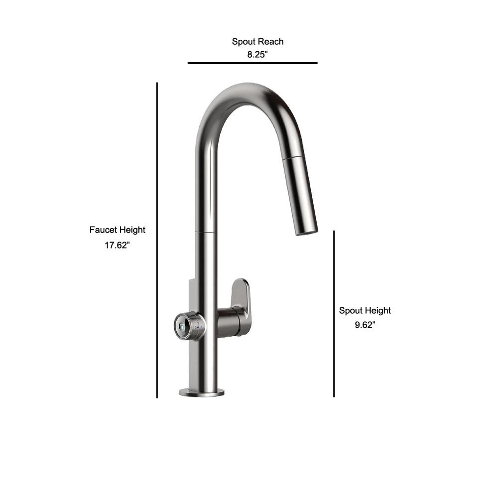 Beale MeasureFill Touch Single-Handle Pull-Down Sprayer Kitchen Faucet In Stainless Steel - Image 14